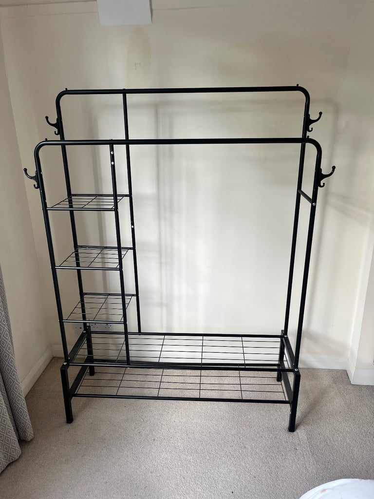 image for Black Metal Clothes Rail