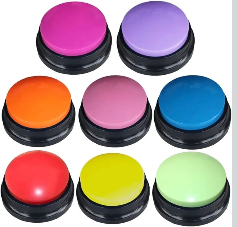 Voice Recording Button, Dog Buttons for Communication Pet Training Buzzer 8 colours