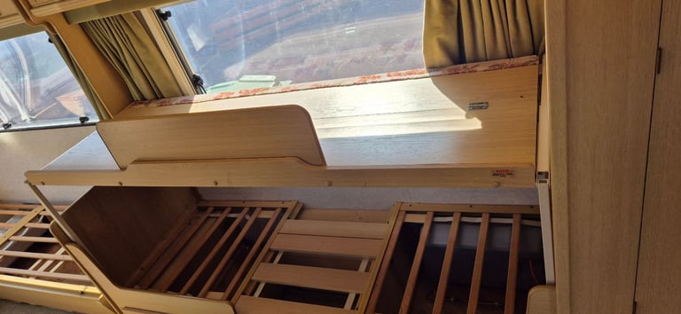 Bunk bed with cushions for camper caravan motorhome boat.