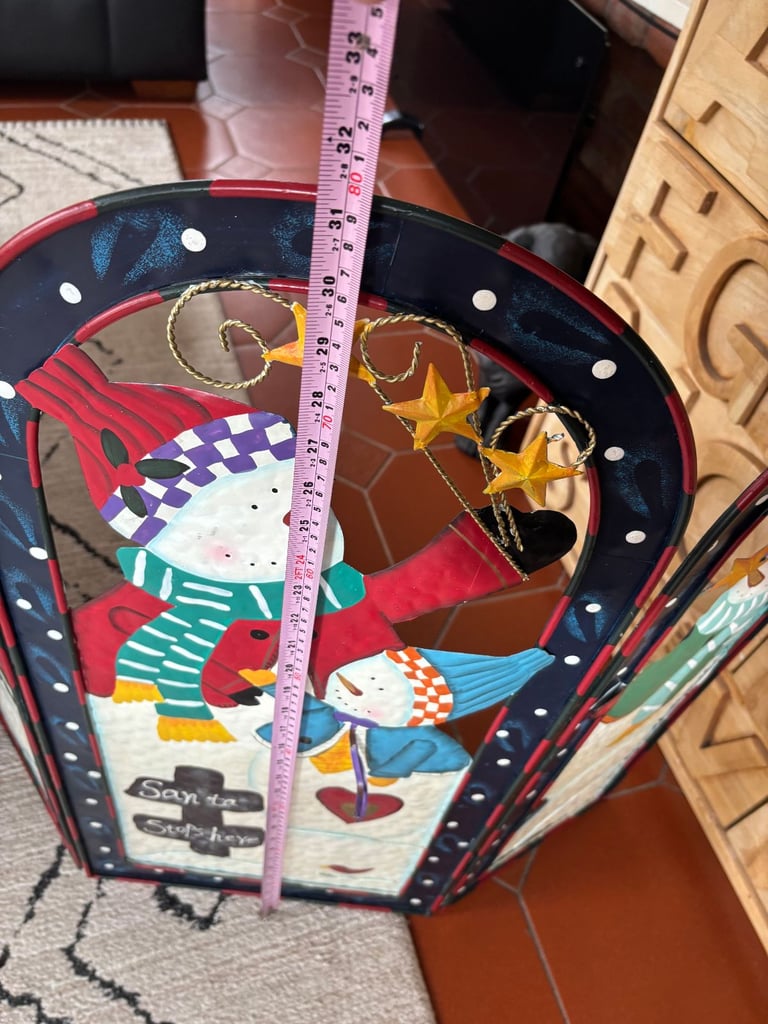 Stunning Metal Christmas Decorative Fire Guard