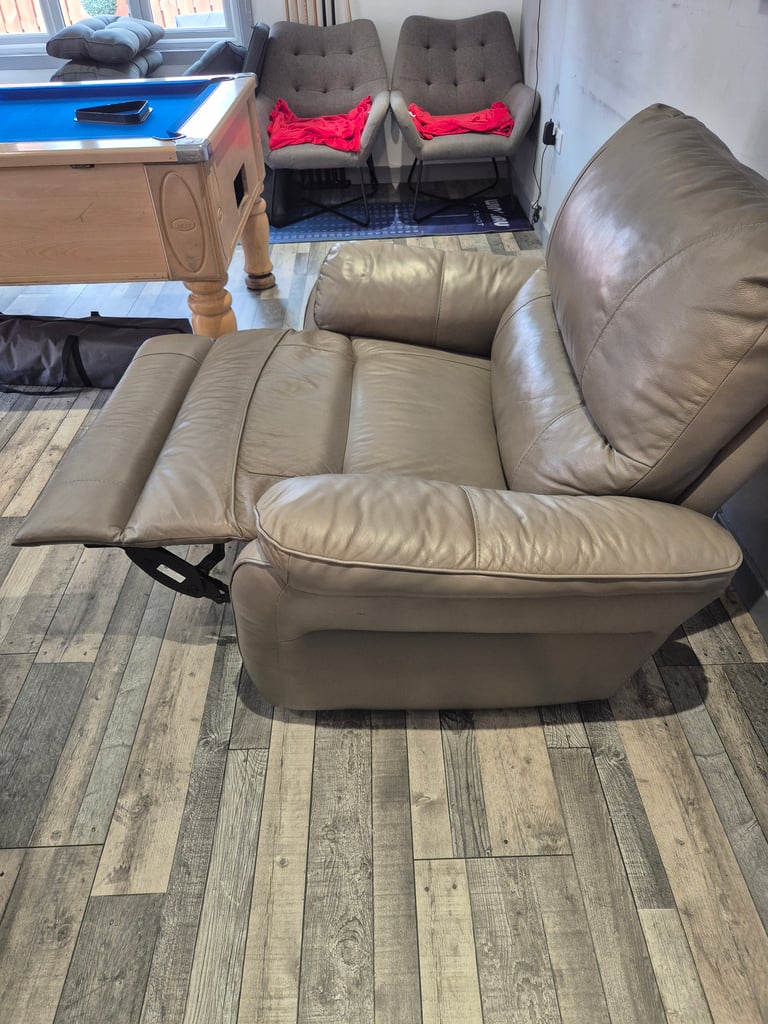 Absolutely stunning Stone Leather Sofa.