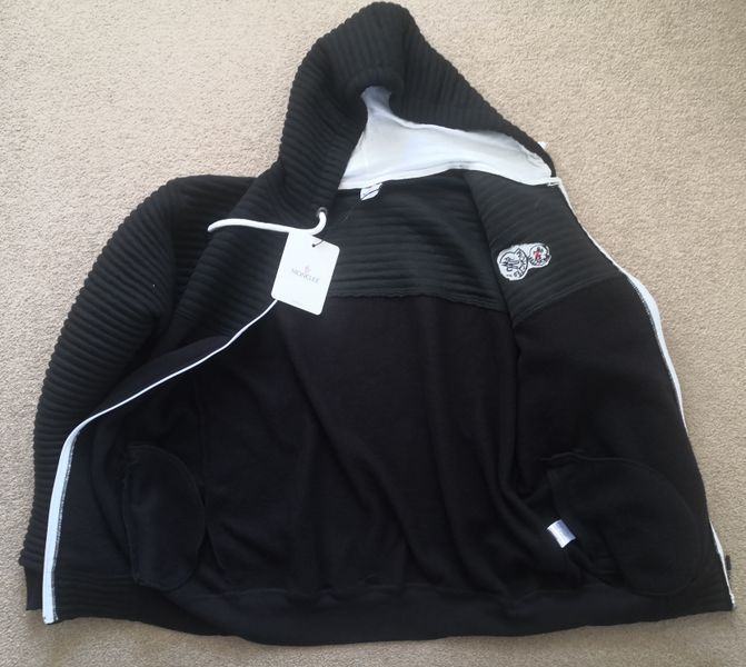 MONCLER Embroidered Zip Up Hooded Cotton Sweatshirt. Brand new, unused with original tag. 