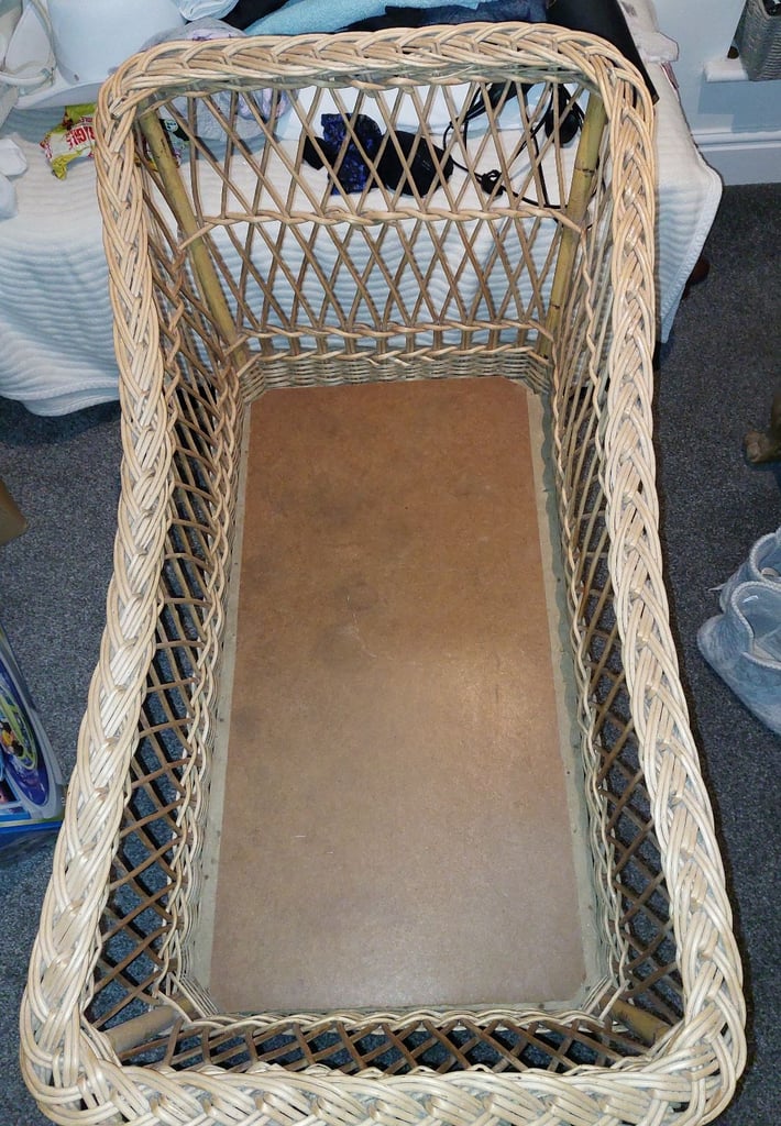 Vintage cane/wicker crib
