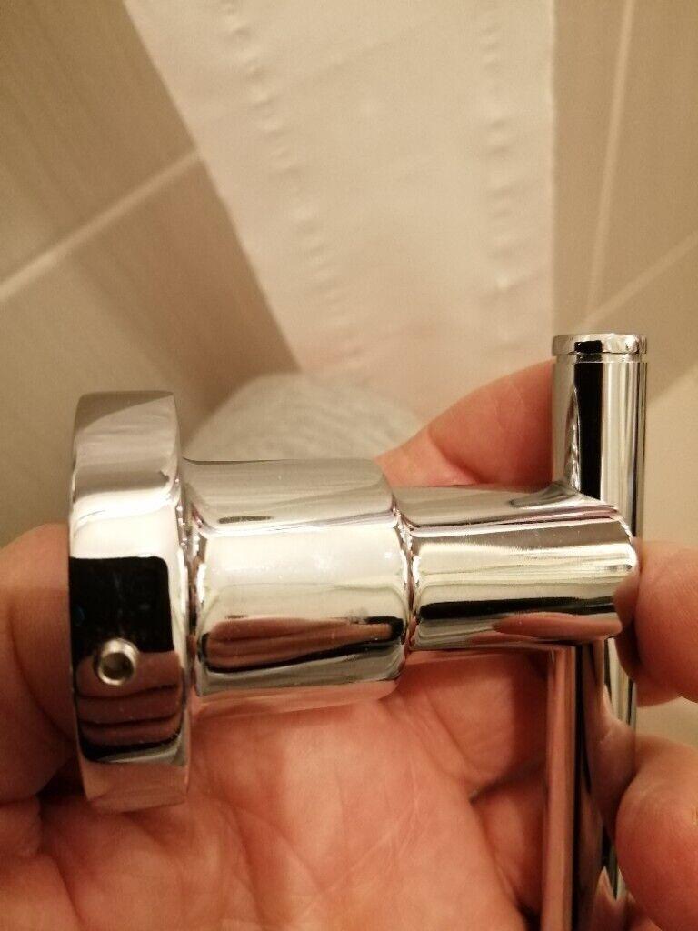 Chrome toilet roll holder 