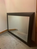 Black framed heavy quality wall mirror 108cm x 77cm