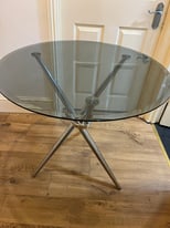 Tempered-Glass Round Dining Table