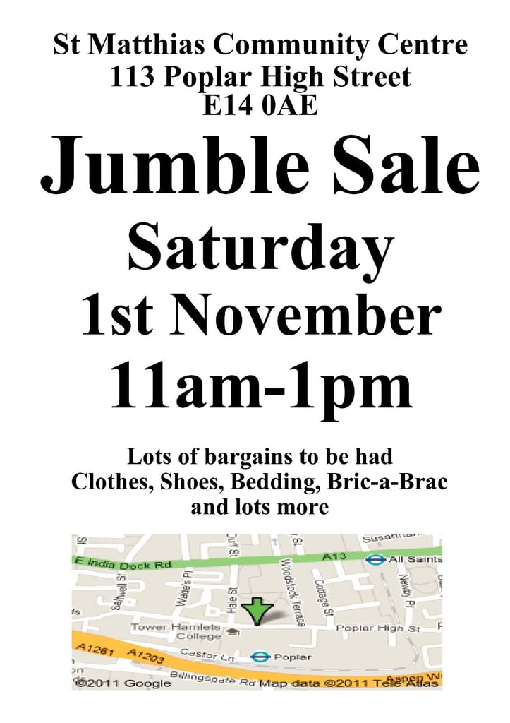 image for Jumble Sale Poplar E14 