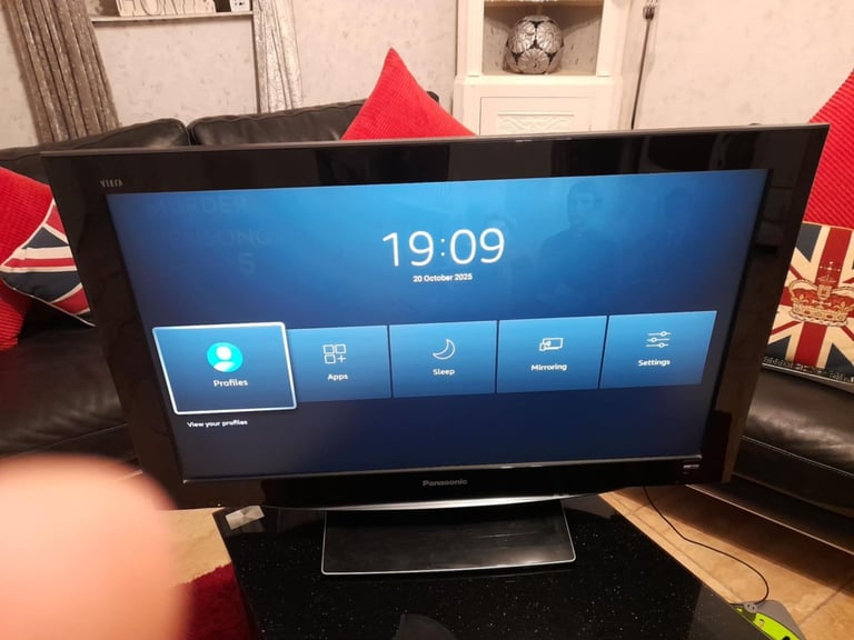 image for Panasonic 37 inch tv complete with remote good working order can be seen working