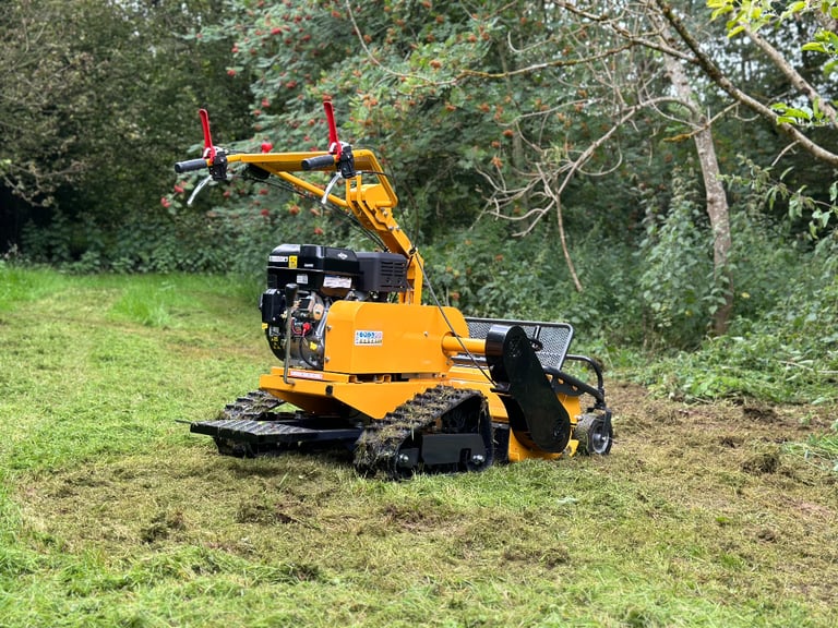 Brand New RAPTOR X Petrol Pedestrian Track Flail mower, tractor *** VIDEO *** Key Start 13.5HP