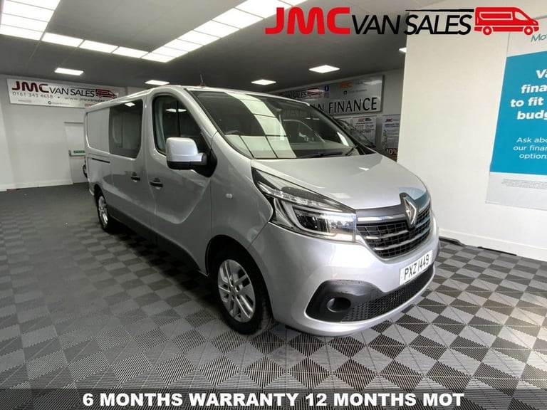 image for 2021 RENAULT TRAFIC 2.0 DCI ENERGY SPORT 6 SEAT CREW VAN LWB NO VAT TO PAY 145BH