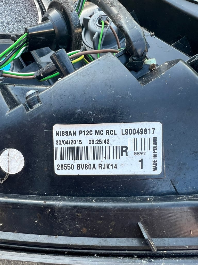 Nissan duke rear light