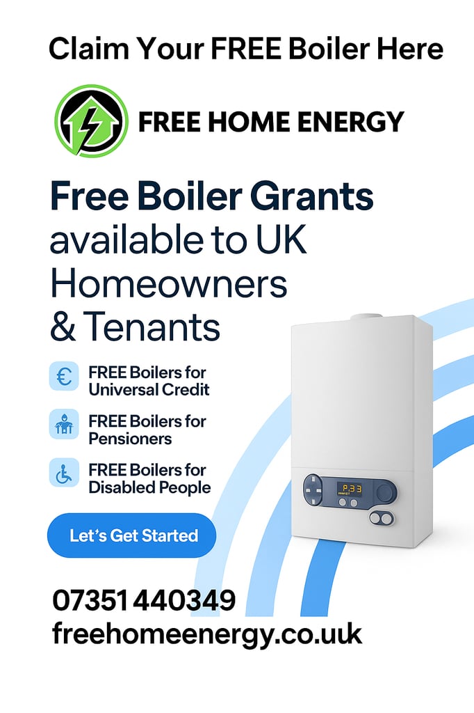 Fully Funded Free Boiler, Storage heater and air source heat pump, solar panels (UK Eco4 grant)