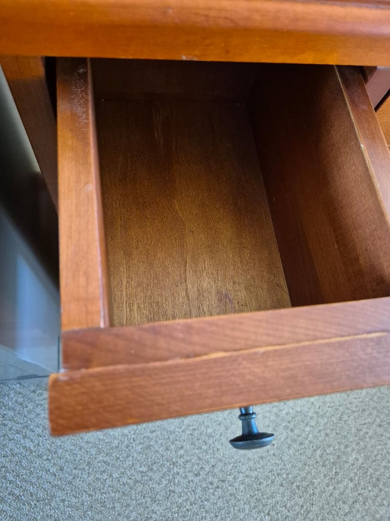 Lovely 2 over 2 small wooden drawer unit - approx 62cm tall x 45cm wide x 33cm deep