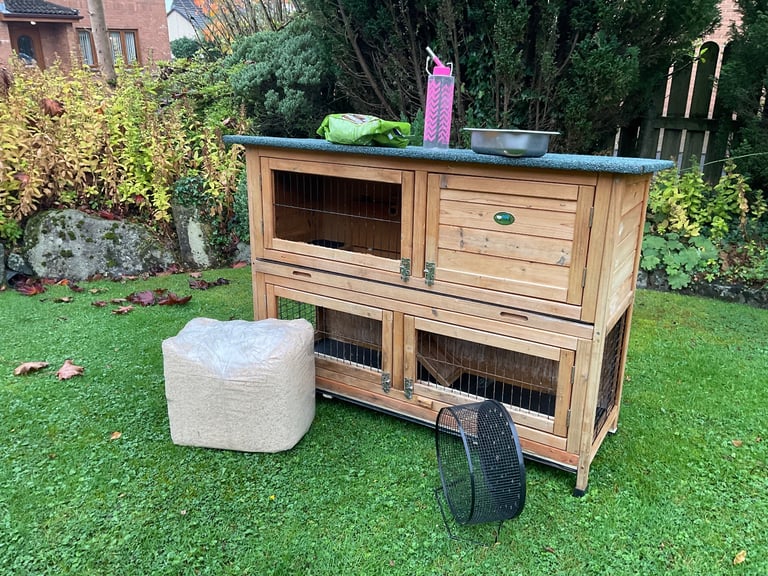 image for Rabbit or Guinea Pig Hutch + Extras. Possibly Deliver. 