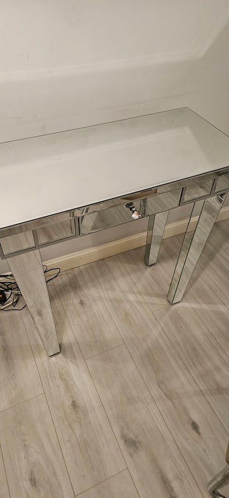Glass console table