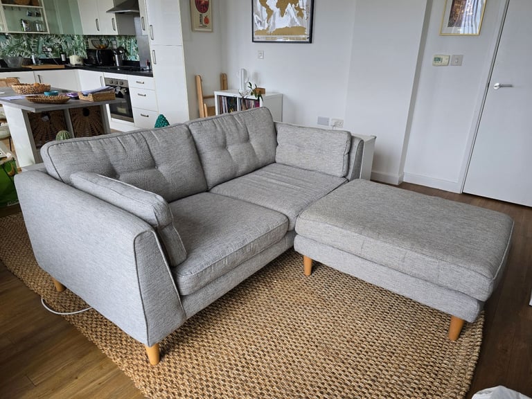 image for Sofology 3 Seater Fabric Sofa Light Grey - mint condition