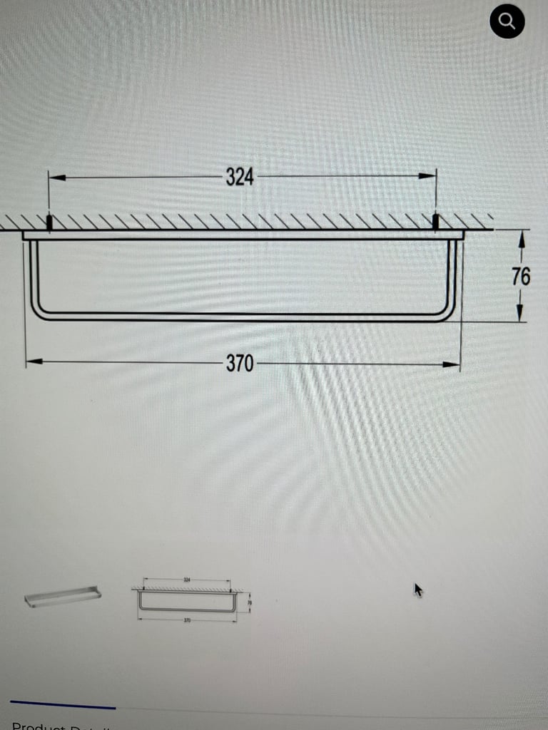 Flova Sofija 360mm Solid Brass Single Towel Rail Holder Diamond Chrome - SO8912A