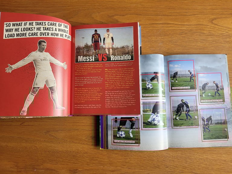 Footie interactive TV game and 2 football academy books / skills x 2