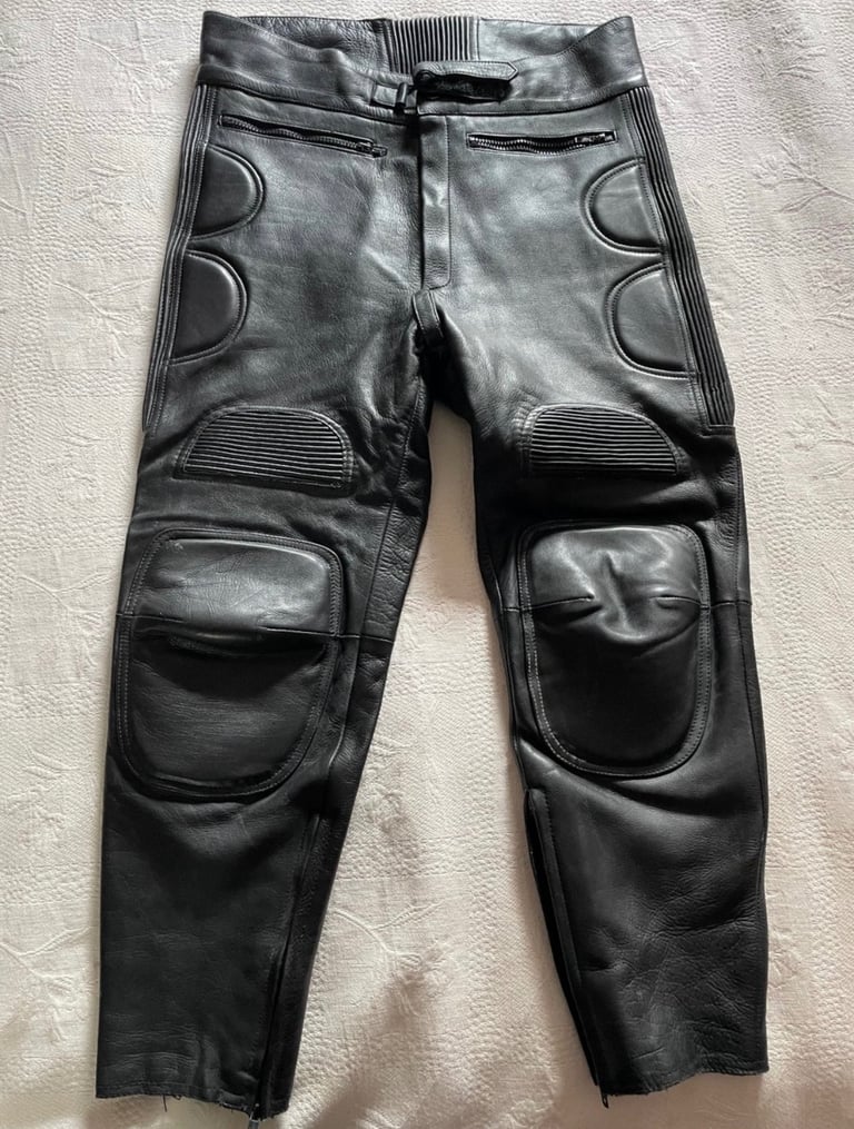 image for Real Leather Motorcycle Trousers, size 40