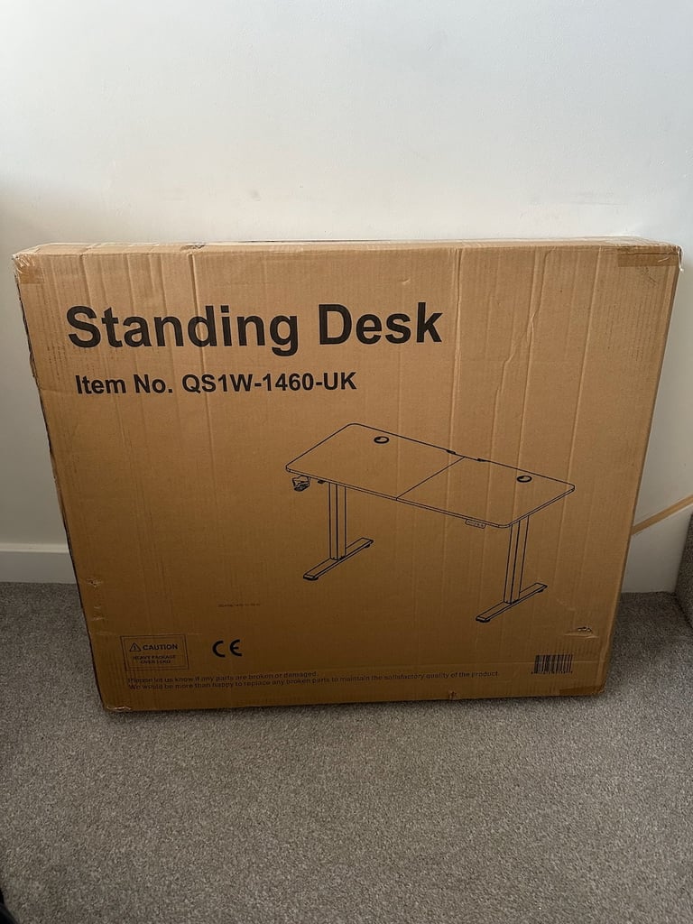 SANODESK Electric Standing Desk 140cm x 60cm White (Motor playing)