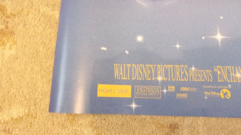 Disney Giselle Enchanted cinema quad poster 40x30"