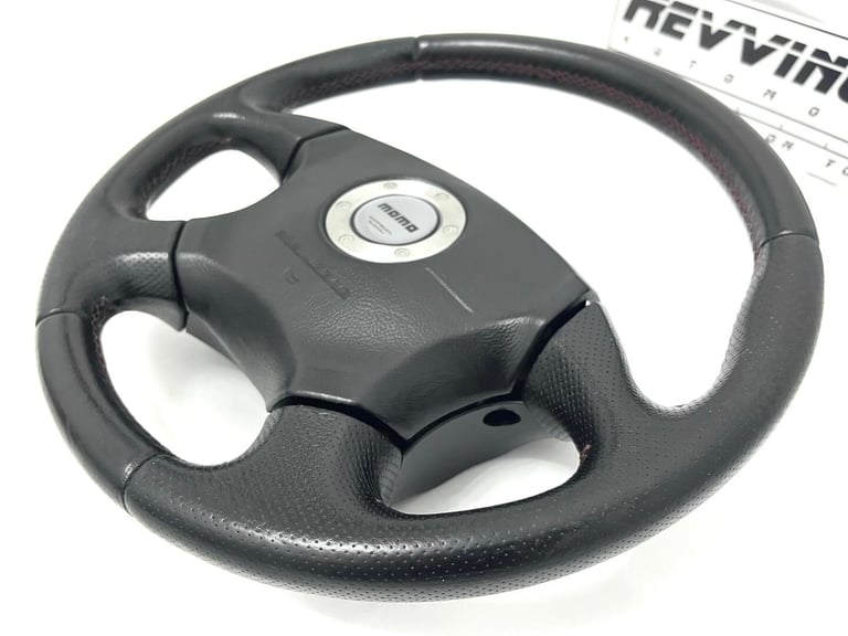 Subaru Impreza WRX STI Newage Momo Red Stitch Steering Wheel Airbag OEM RNA1250