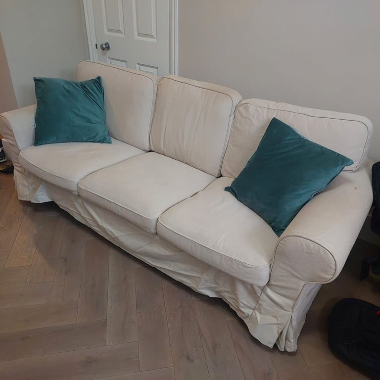 image for 3-seater Sofa, coffee table and side table set for £50