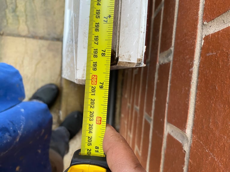 Wood grain on white Double Glazing door