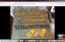 Selection of antique brass drawer handles, knobs, and fittings central London bargain