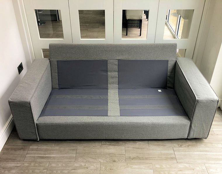 RRP:£798 2x IKEA KIVIK TWO SEATER TIBBLEBY LIGHT GREY MATCHING SOFA SUITE LONDON DELIVERY (DFS)