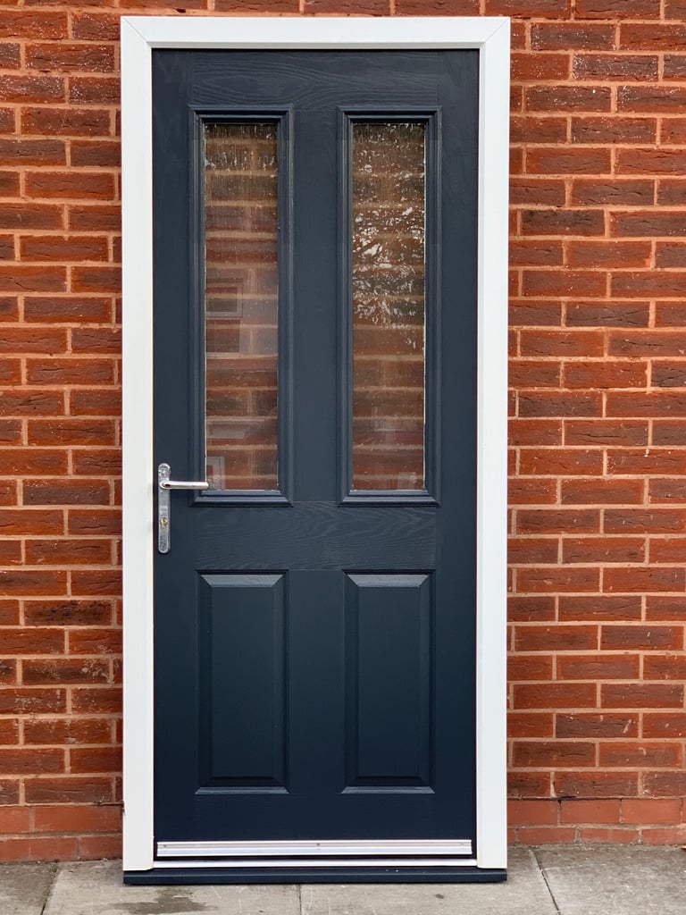 DOUBLE GLAZED COMPOSITE BACK DOOR IN ANTHRACITE GREY 92.5cm WIDE 207cm HIGH Can Deliver