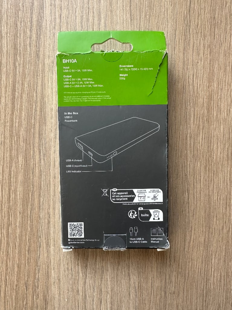 GP BATTERIES BH10A 10,000MAH MOBILE POWERBANK