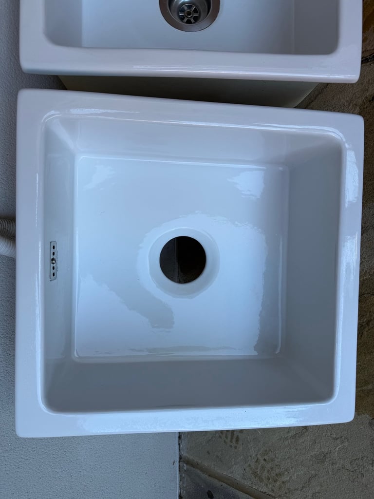 Kitchen Sinks Ceramic Undermount x2 white