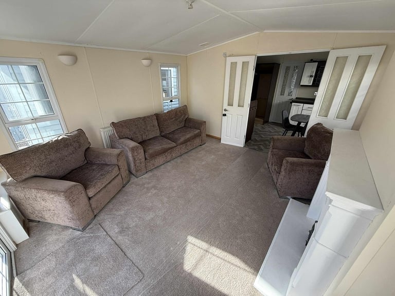 2 Bed Static Caravan - DG, CH, Patio Doors - Offsite - Private Land, Self Build