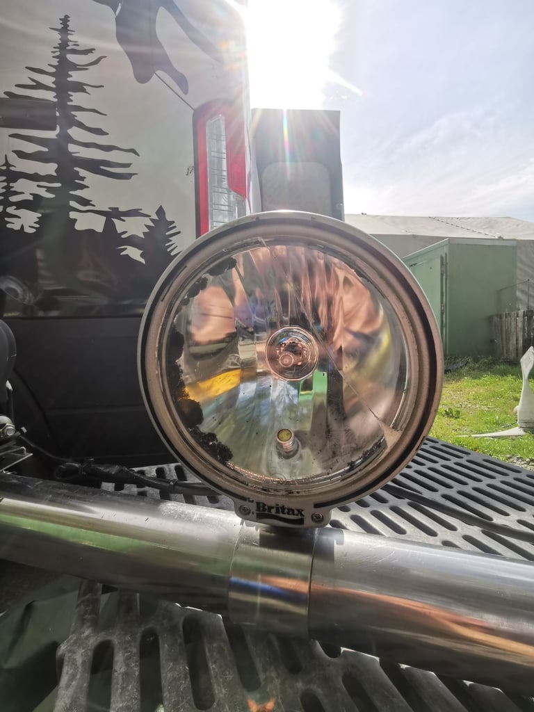 Stainless steel spot light bar and lights