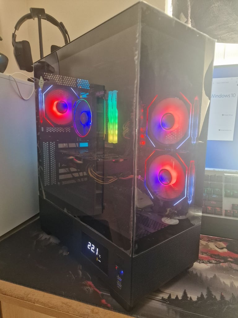 🖥️ Gaming PC | Ryzen 7 3700X | GTX 1060 6GB | 16GB RAM | 2×256GB SSD + 1TB HDD | RGB Case 🔥
