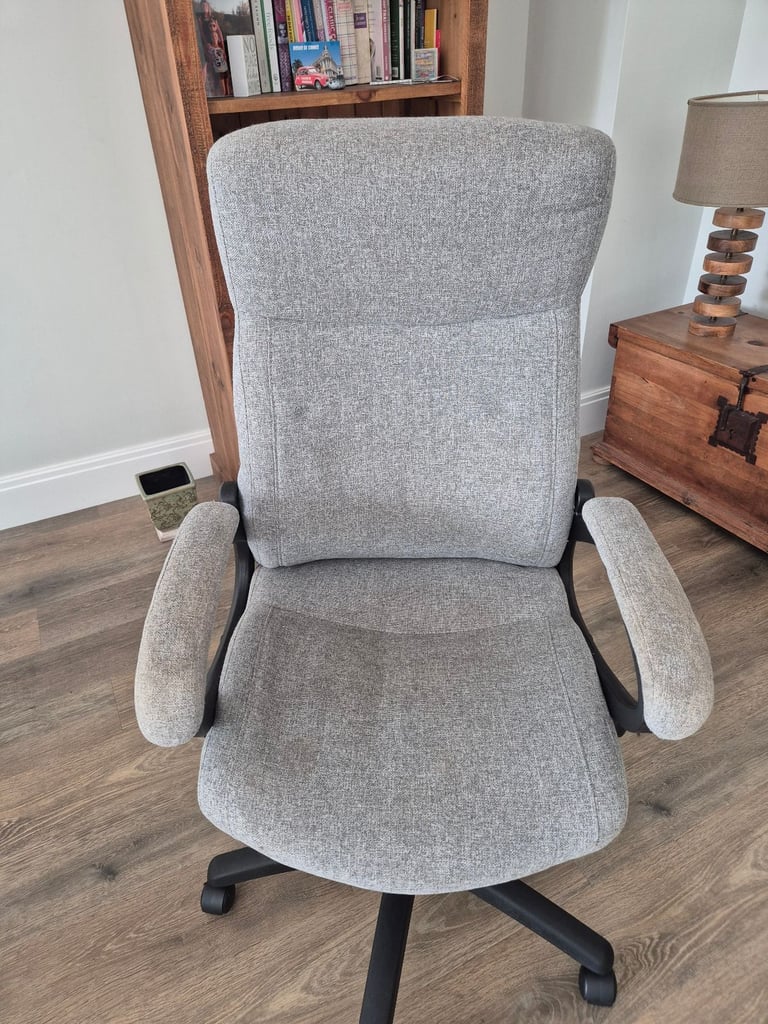 image for Grey fabric - long back Desk chair