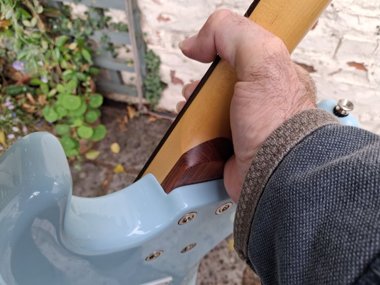 JHS Vintage Advance AV6 Laguna Blue Electric Guitar. New/old stock. Unplayed.