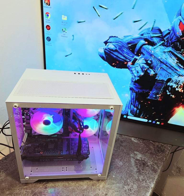REDUCED CUBE Gaming PC, RTX 2070 SUPER,core i5 gen 10, 2.3GHz,16GB RAM,256GB SSD+1TB HDD