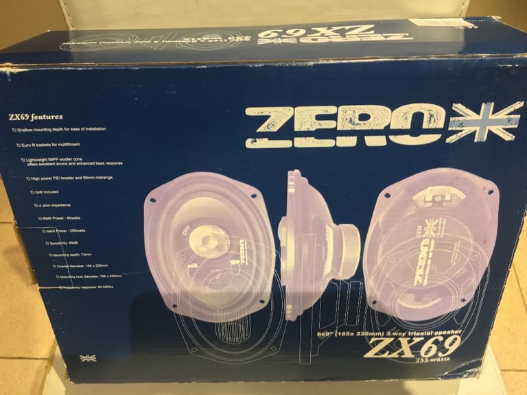 ZERO ZX69 255 WATTS 6X9 3WAY COAXIAL SPEAKER