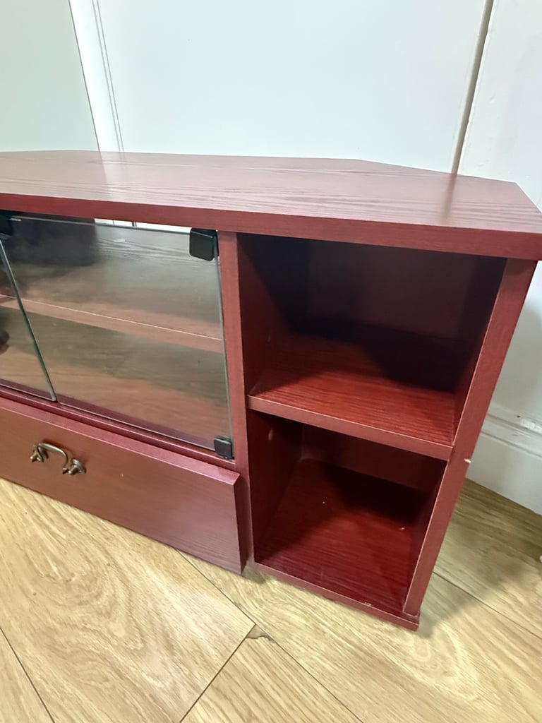 TV Cabinet Stand With Storage Unit And Drawer L92cm X W40 X H46cm