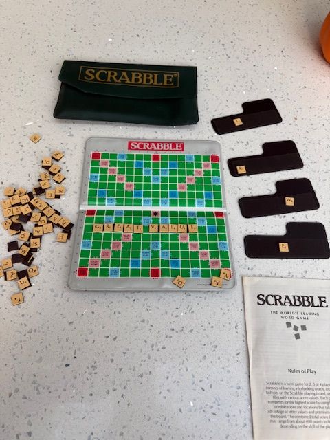 image for Travel Scrabble pouch - magnetized chips and board
