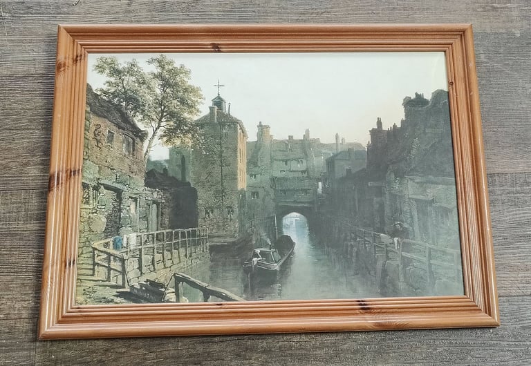 The Glory Hole in Lincoln 1860 - Rare Painting Print Framed - Edmund John Niemann