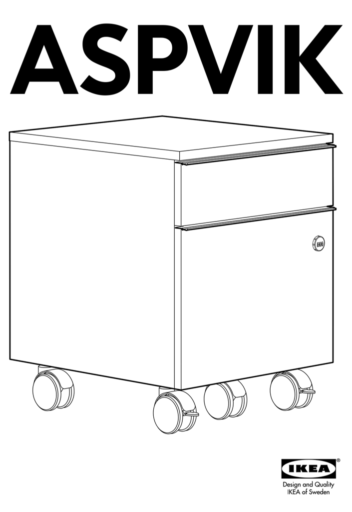 image for IKEA ASPVIK DRAWER UNIT 17&quot;With lock