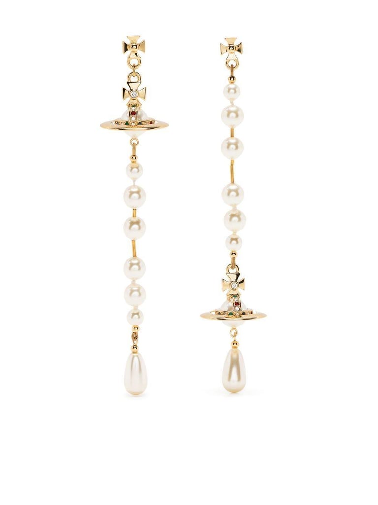 image for Vivienne Westwood Broken Pearl Drop Earrings Gold