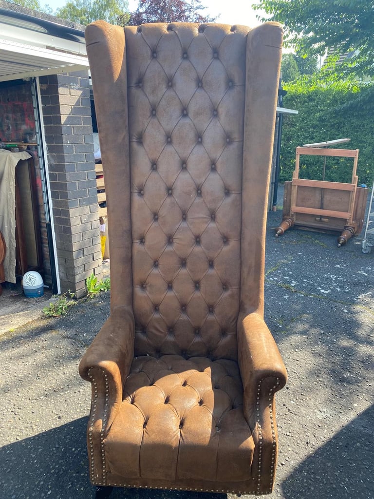 Pair of Statement Leather Armchairs