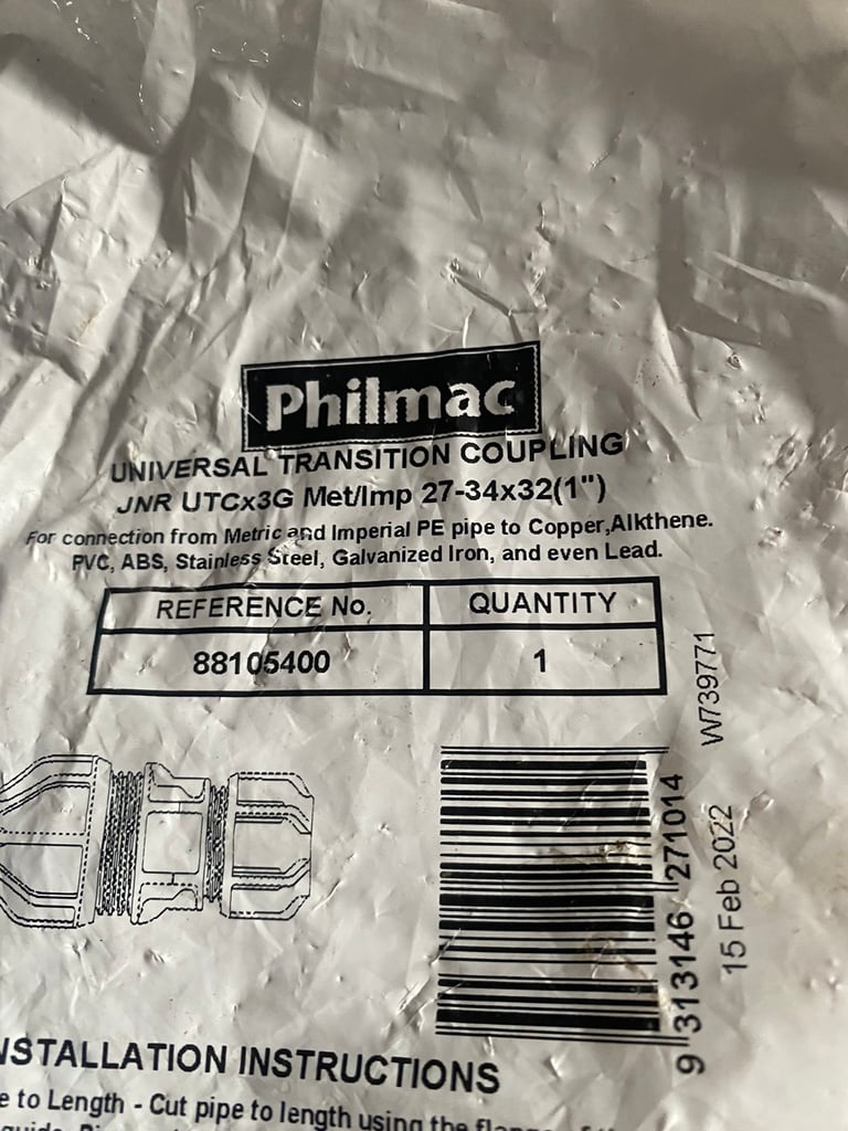 Push fit pipe connections 