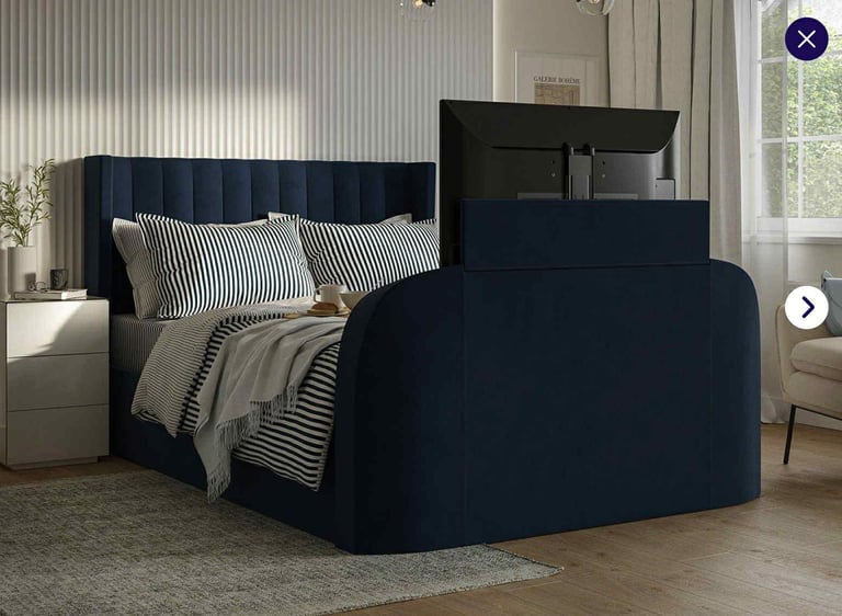 image for Smart Tv king size bed frame, matress   