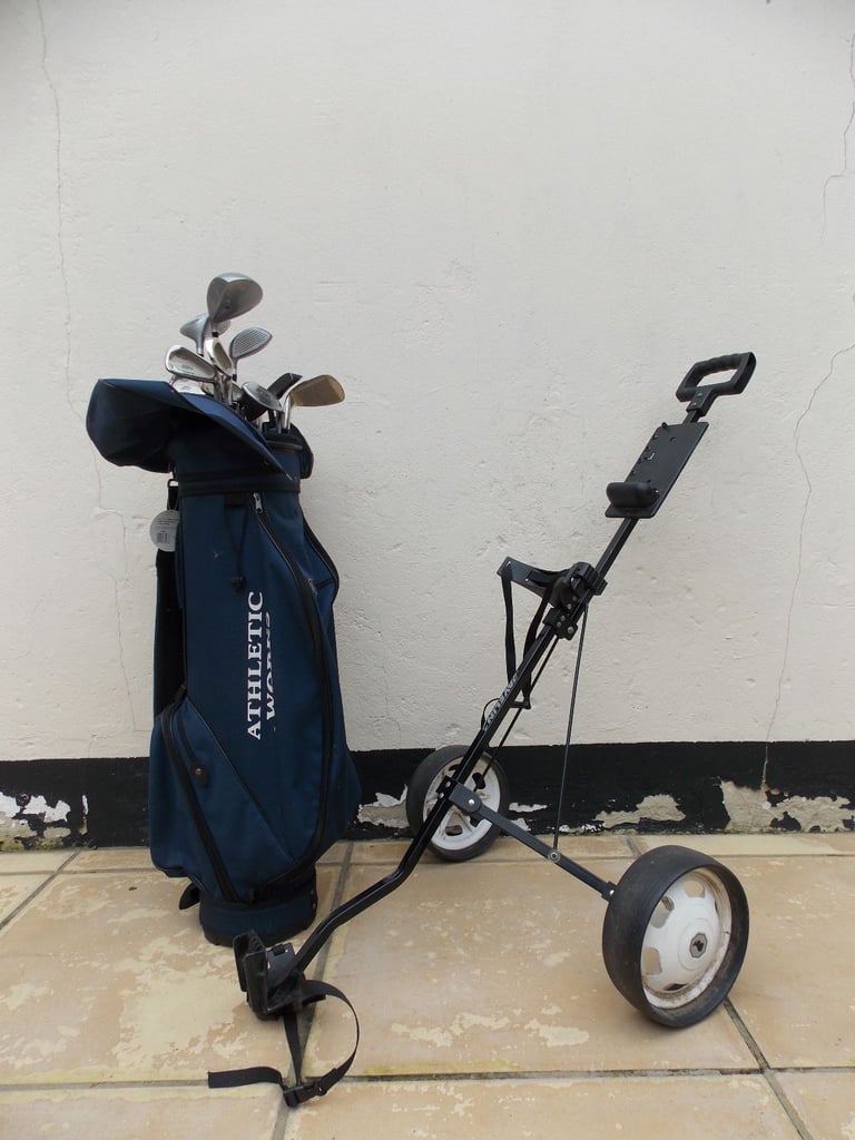 Mens Right Handed Regal Pro Orbit Golf Club Set + Bag and Trolley