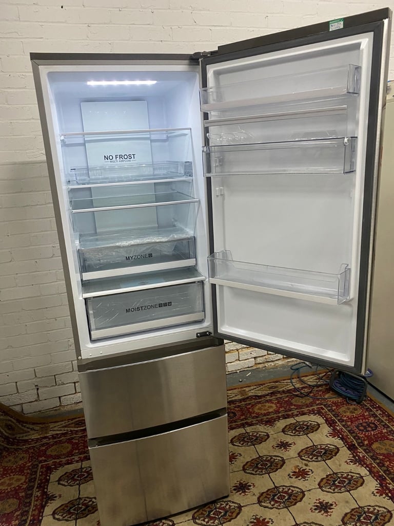 FREE DELIVERY Haier Stainless Steel 3Doors Frost Free Fridge Freezer For Sale
